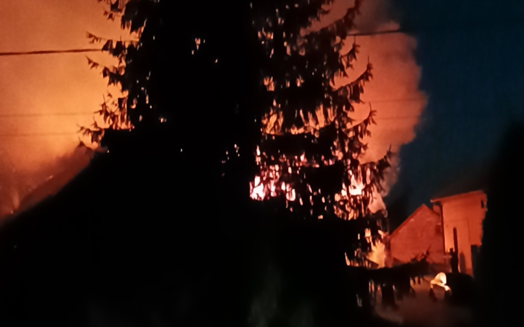 Pożar budynku gospodarczego w Polance Wielkiej- FOTO!