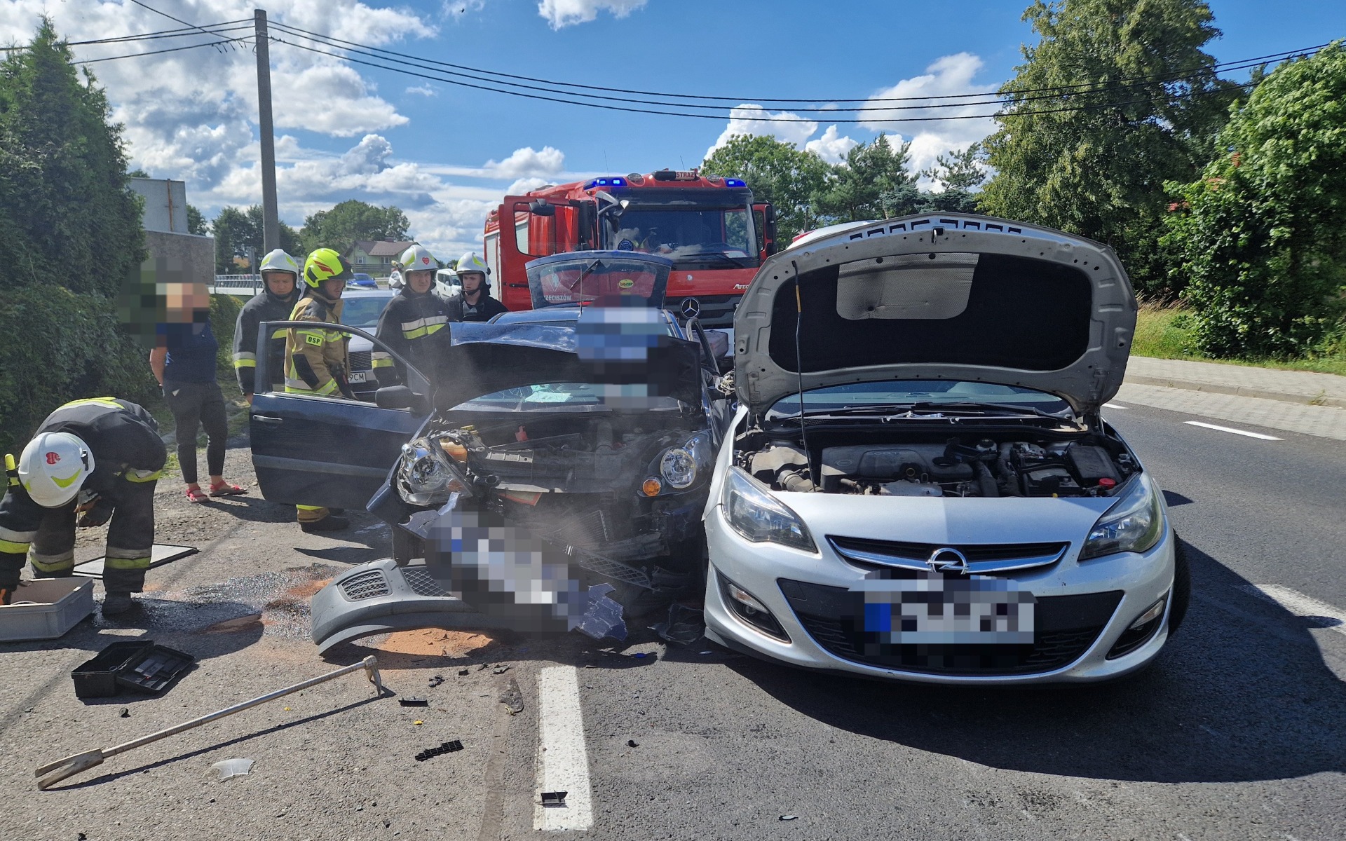 Wypadek w Przeciszowie. Zablokowana DK44 – ZDJĘCIA!