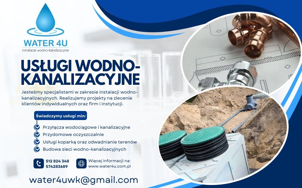 WATER 4U – Kompleksowe Usługi Wodno-Kanalizacyjne dla Twojego Domu i Biznesu