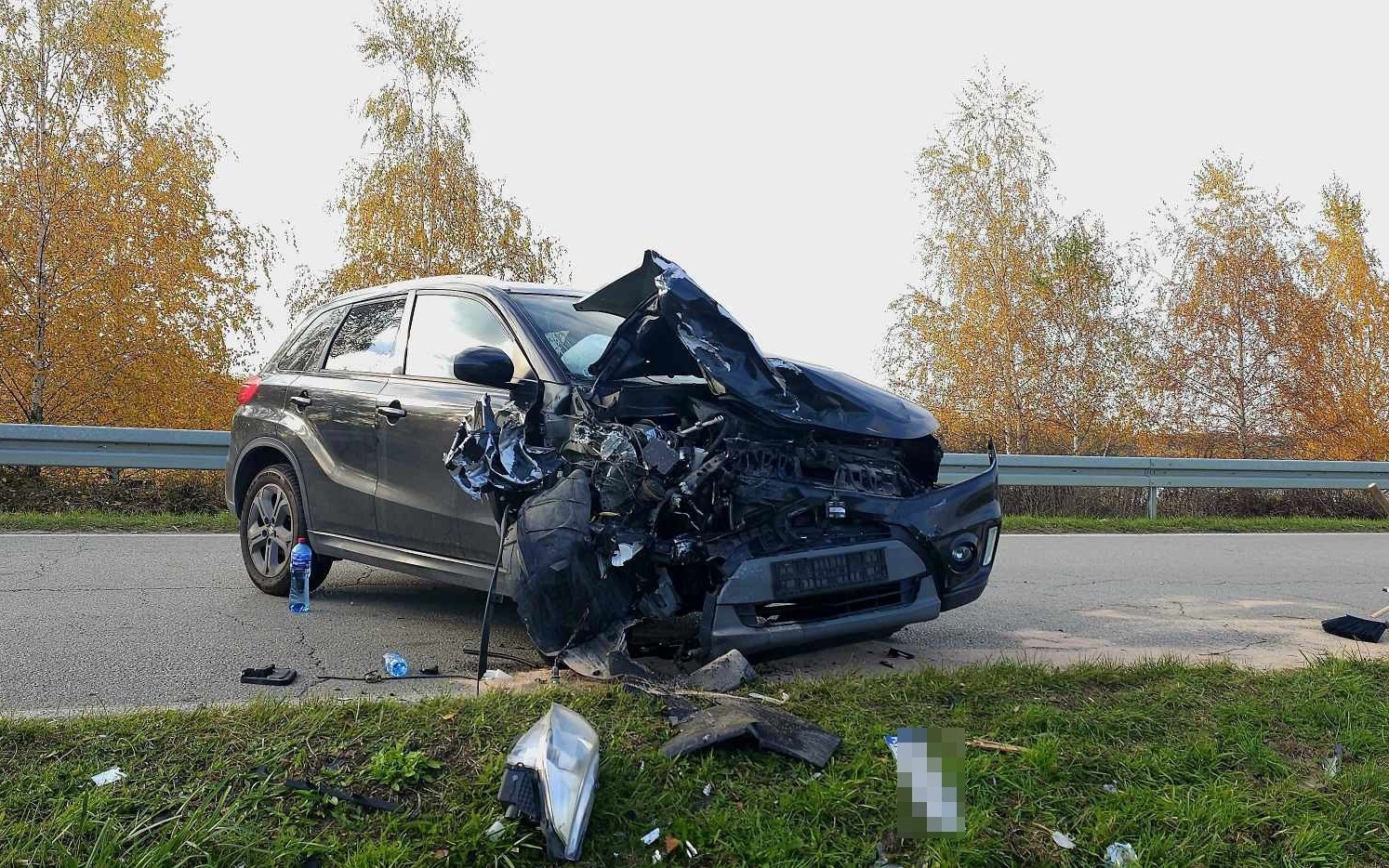 Wypadek w Smolicach. Dwie osoby trafiły do szpitala – ZDJĘCIA!