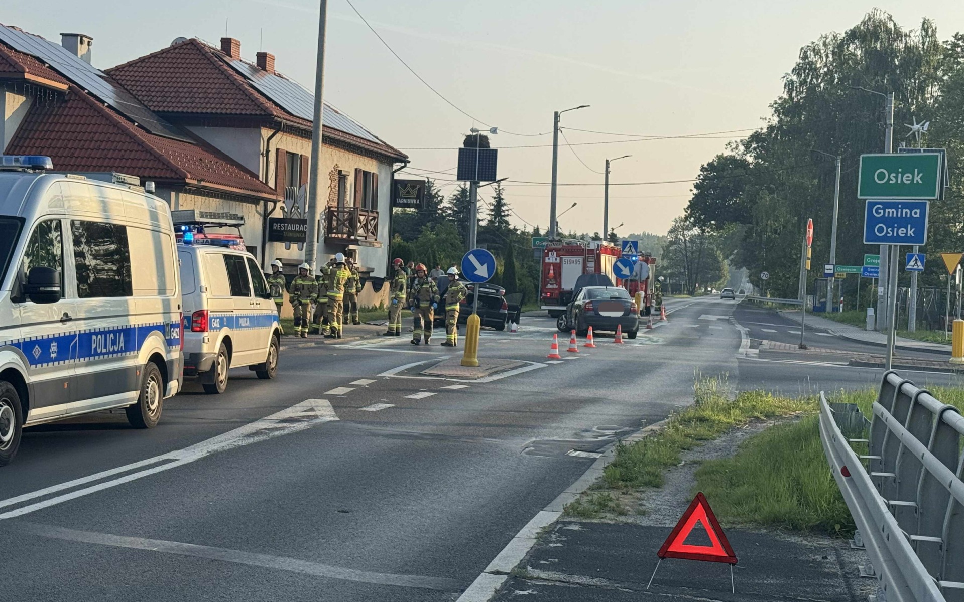 Wypadek w Osieku – jedna osoba trafiła do szpitala