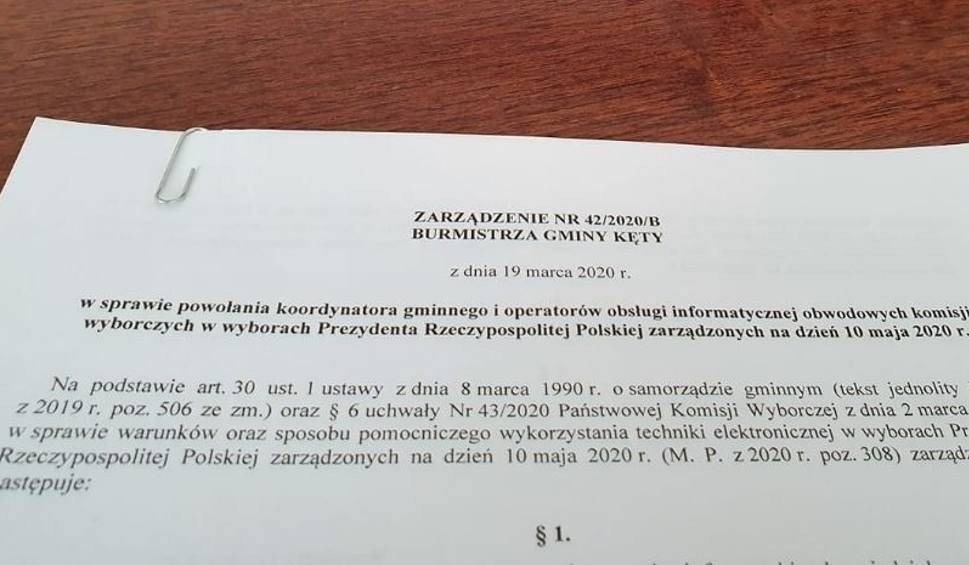 Burmistrz Kęt blokuje wybory prezydenckie w gminie
