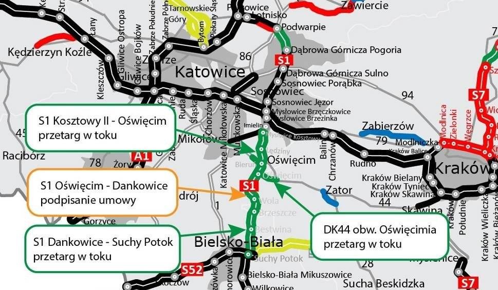 Rusza budowa S1 od węzła Oświęcim do Dankowic