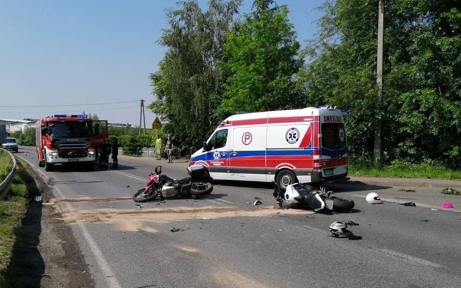 Trzy osoby ranne w zderzeniu dwóch motocykli w Gorzowie