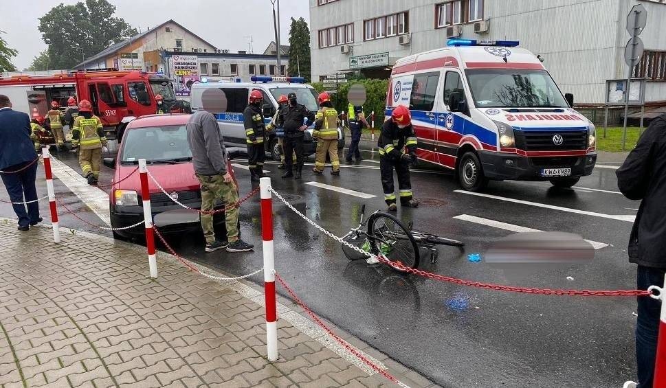 Andrychów. Rowerzysta potrącony na skrzyżowaniu