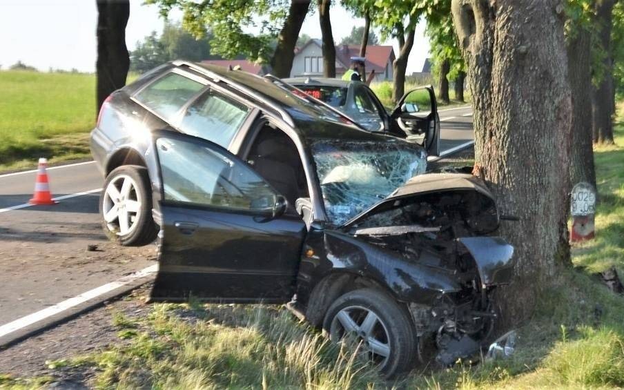 Wypadek pod Olkuszem, młody mężczyzna zmarł