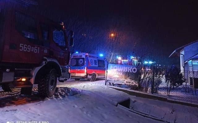 Pożar kotłowni pod Wieliczką. Jedna osoba trafiła do szpitala