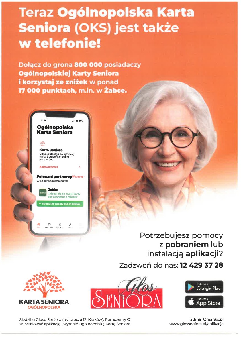 Ogólnopolska Karta Seniora także w telefonie