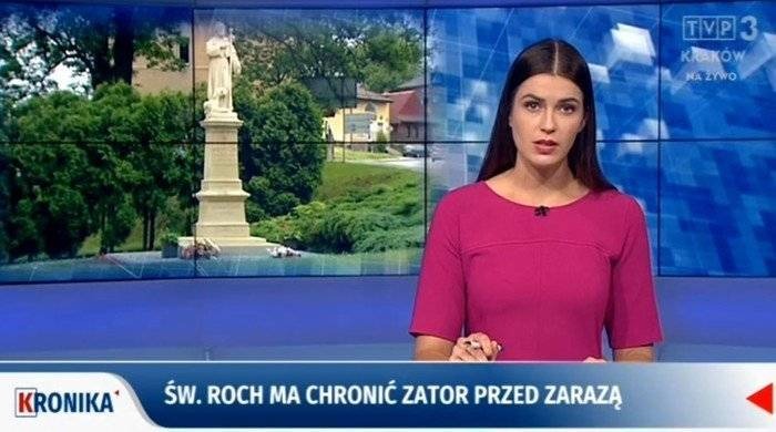 Uroczystość nadania patronatu św. Rocha w TVP Kraków