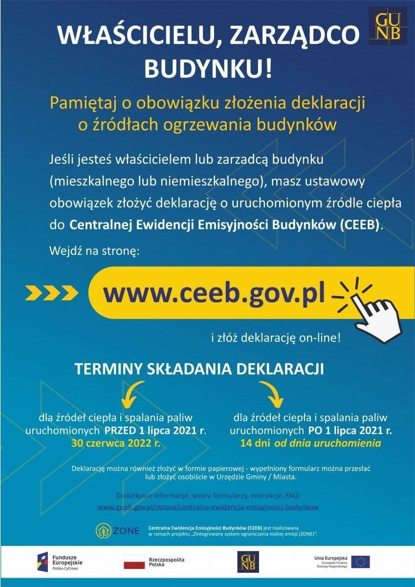 Pozostało zaledwie 9 dni. Pomóż sąsiadom i bliskim w złożeniu deklaracji dot. sposobu ogrzewania (CEEB). Za niedopełnienie tego obowiązku grozi grzywna!