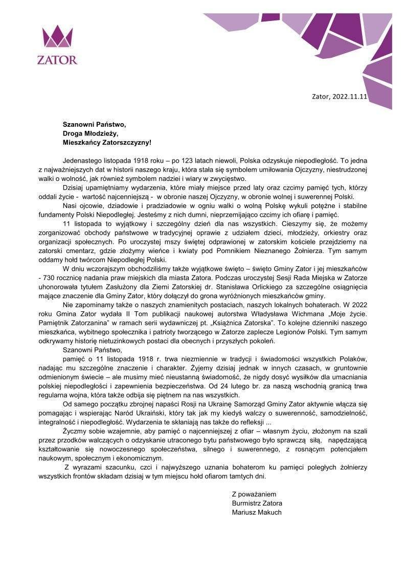 11 listopada to wyjątkowy i szczególny dzień dla nas wszystkich.