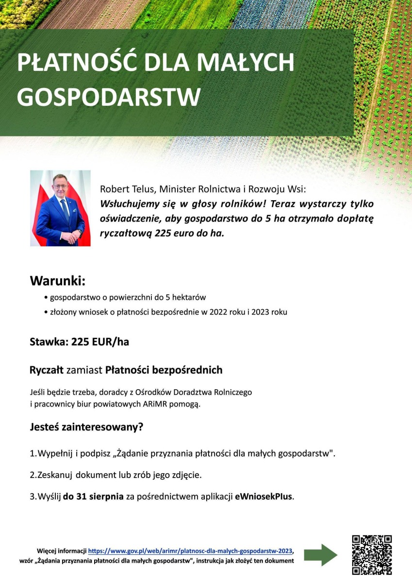 Płatność dla małych gospodarstw w ramach dopłat bezpośrednich
