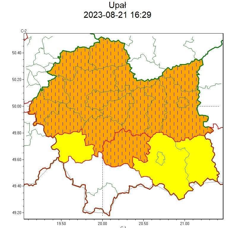 Ostrzeżenie meteorologiczne nr 240 Burze z gradem_1 ODWOŁANIE i upał_2 ZMIANA