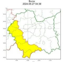 Ostrzeżenie meteorologiczne_139_Burze_1stopnia_27.05.2024