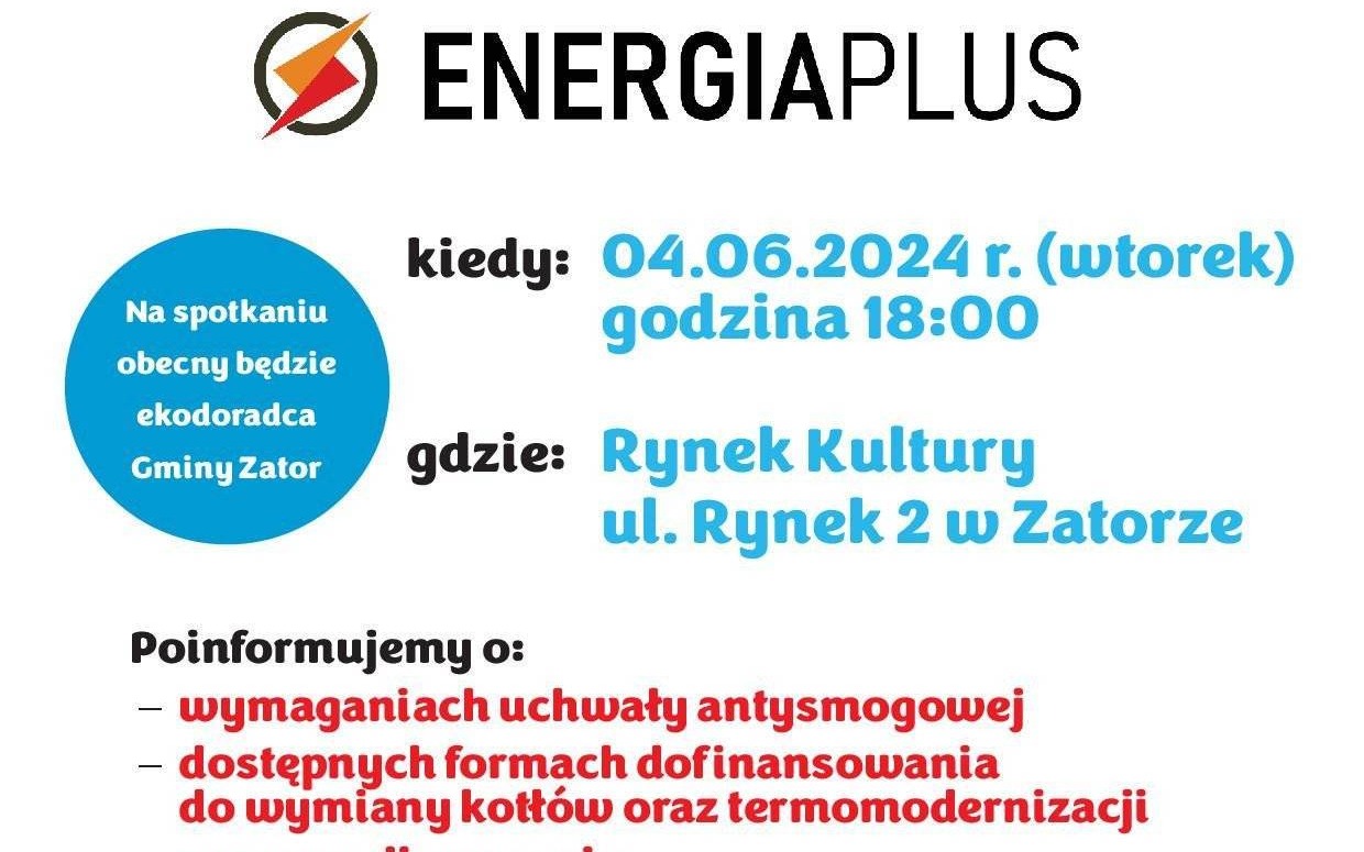 Zaproszenie na spotkanie informacyjne z oficjalnym operatorem Programu Priorytetowego "Czyste Powietrze"