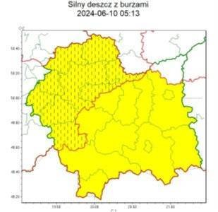 Ostrzeżenie meteorologiczne nr 171 Burze 2
