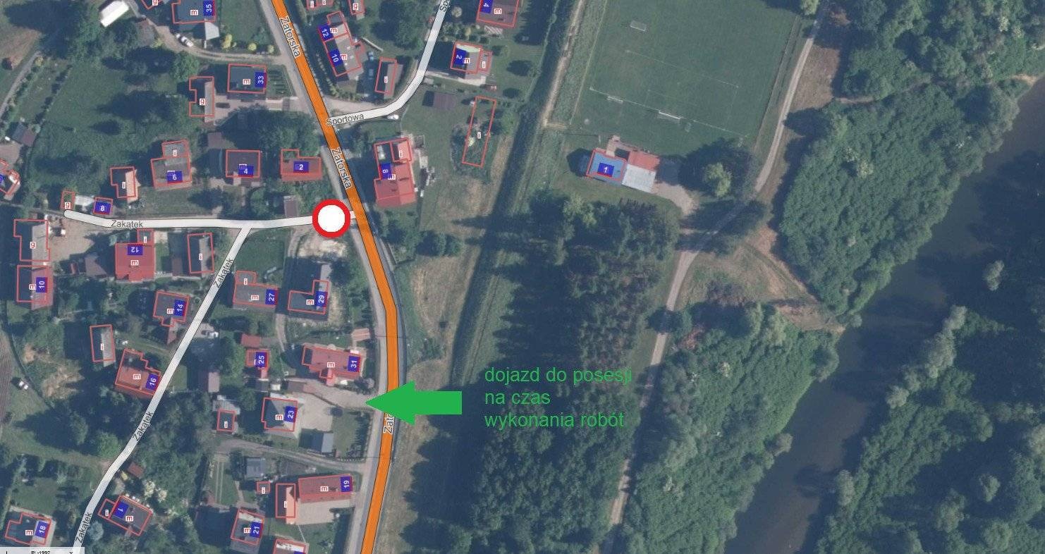 Utrudnienia na ul. Zakątek w Podolszu