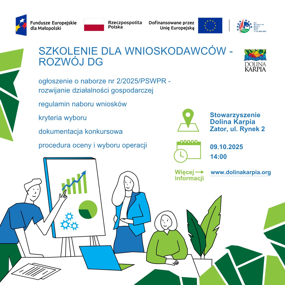 Szkolenie dla wnioskodawców – rozwój przedsiębiorczości (ROZWÓJ DG)