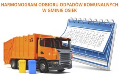 Harmonogram odbioru odpadów komunalnych z terenu Gminy Osiek na rok 2026