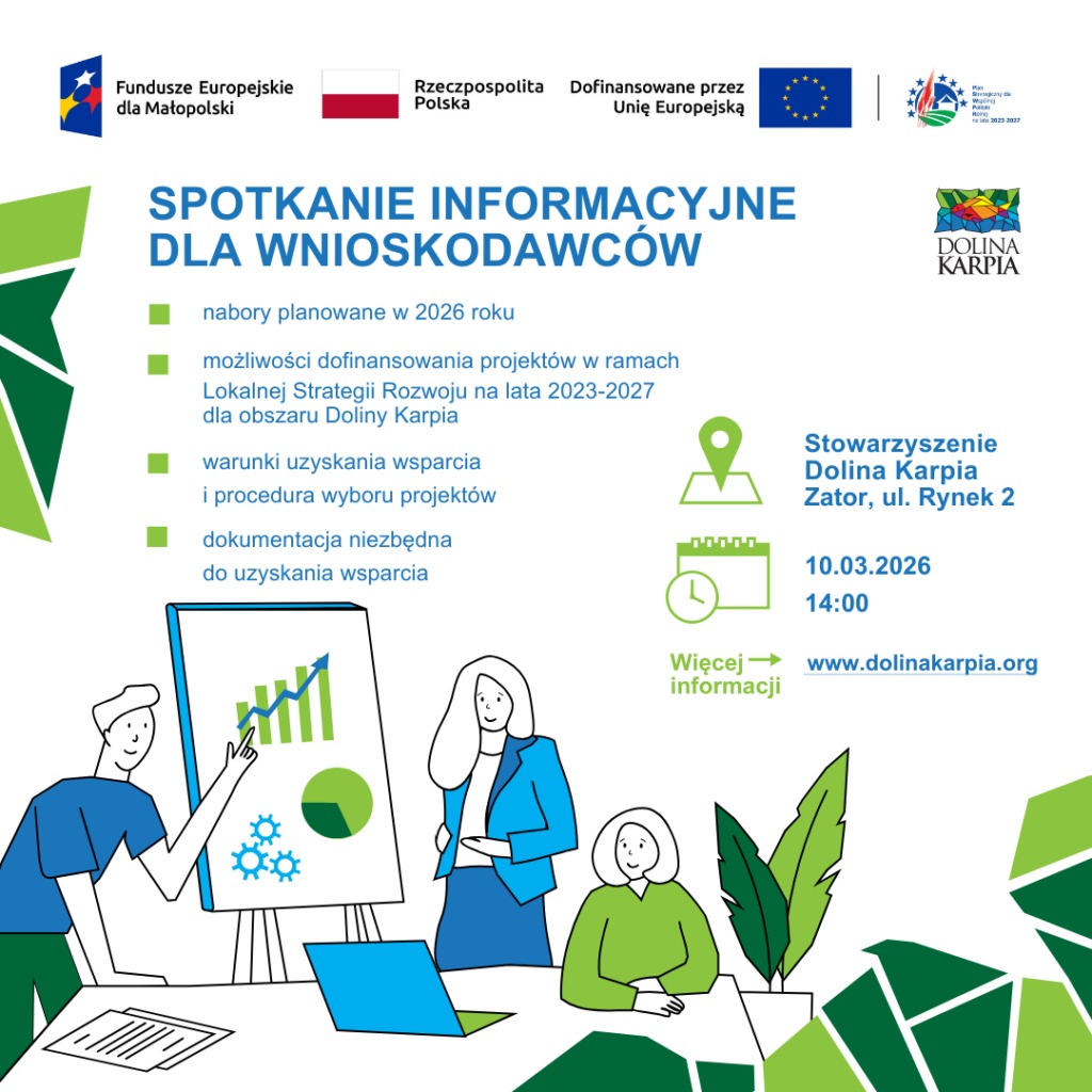 Spotkanie informacyjne “LSR w 2026” w ramach Planu Strategicznego dla Wspólnej Polityki Rolnej i Programu Fundusze Europejskie dla Małopolski