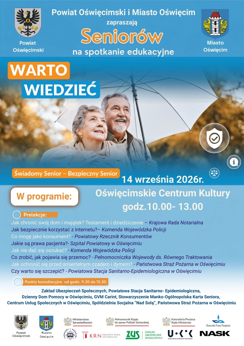Seniorze, bądź świadomy i bezpieczny!