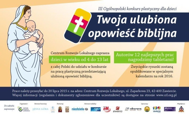 III Ogólnopolski Konkurs Plastyczny dla Dzieci pn. „Twoja ulubiona opowieść biblijna”