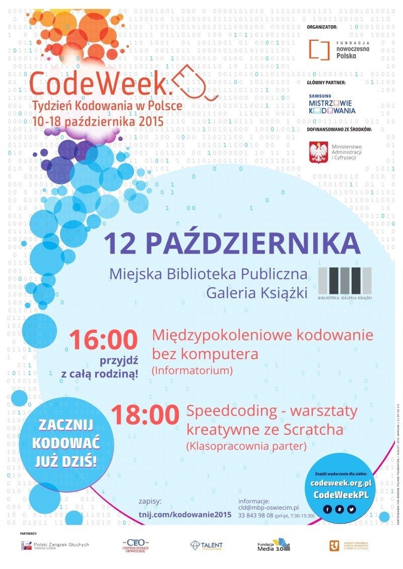 Code Week w Bibliotece GALERIA KSIĄŻKI