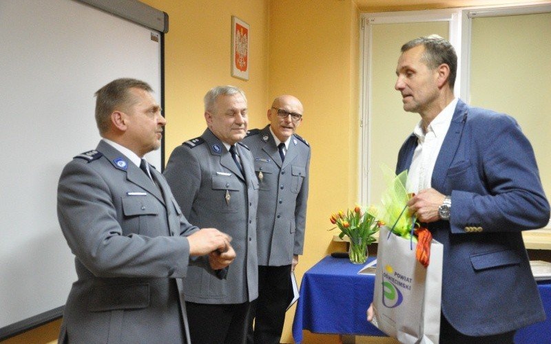 Uroczyste pożegnanie insp. Bogdana Syrka Komendanta Powiatowego Policji w Oświęcimiu