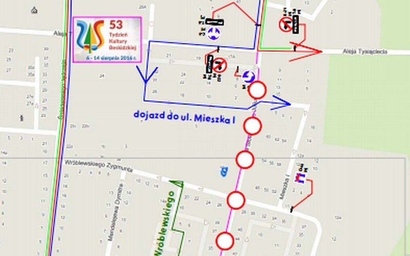 Tydzień Kultury Beskidzkiej - zmiana organizacji ruchu