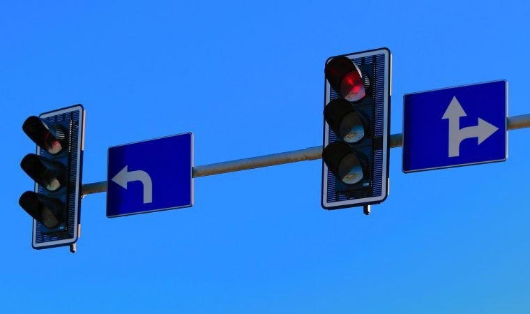 Włączona sygnalizacja świetlna