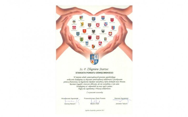 Podziękowania za pomoc