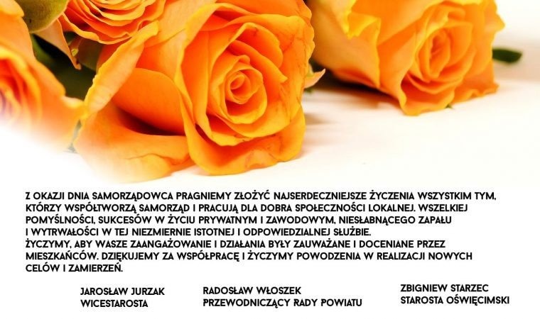 Życzenia z okazji Dnia Samorządowca