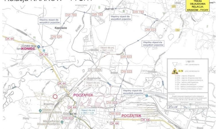 Remont wiaduktu w Oświęcimiu