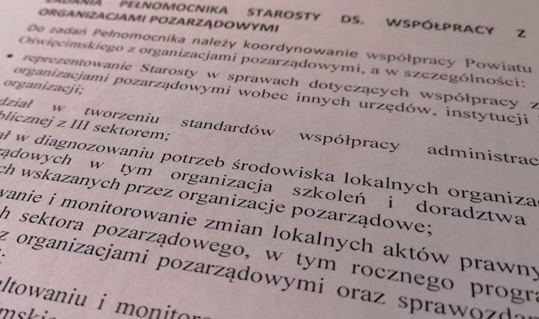 Zgłoś uwagi do zadań Pełnomocnika ds. Organizacji Pozarządowych