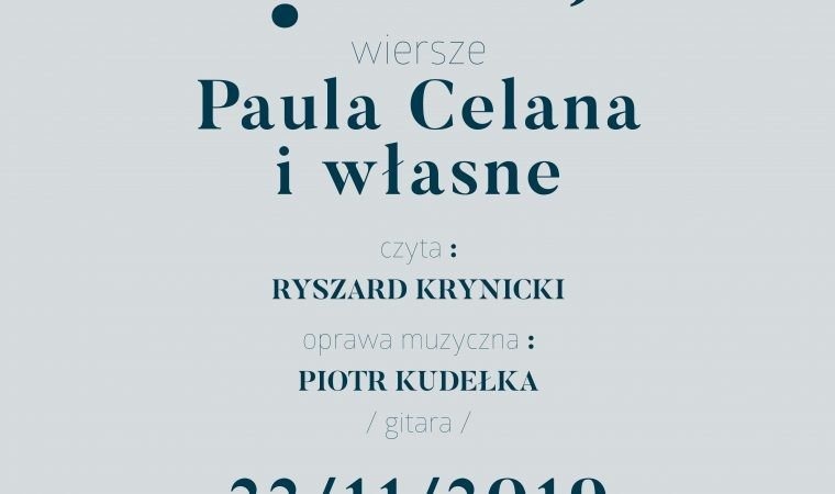Salon Poezji w MDSM. Ryszard Krynicki czyta wiersze Paula Celana