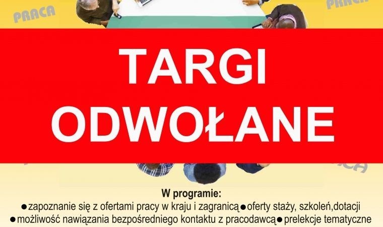 Powiatowe Targi Pracy nie odbędą się…