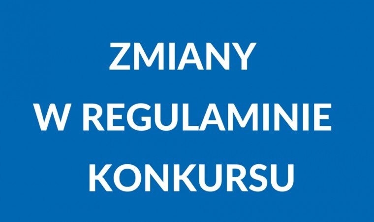 UWAGA! Zmiany w regulaminie konkursu FIO Małopolska