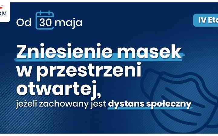 Kolejne poluzowania. Od 30 maja bez maseczek w otwartej przestrzeni. Od 6 czerwca otwarte m.in. kina, baseny i siłownie