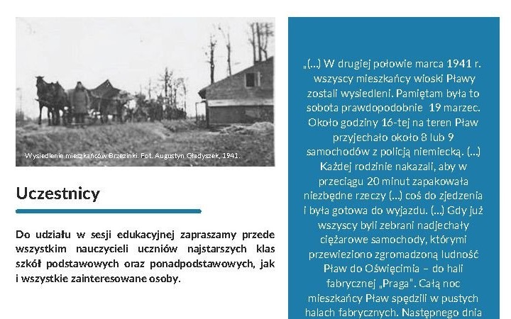 Sesja edukacyjna „Tu był mój dom”