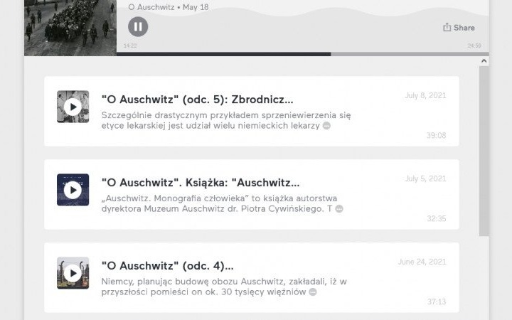 Historia KL Auschwitz w formie podcastów