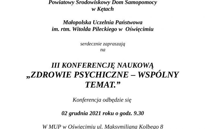 „Zdrowie psychiczne – wspólny temat”. Konferencja naukowa w Małopolskiej Uczelni Państwowej