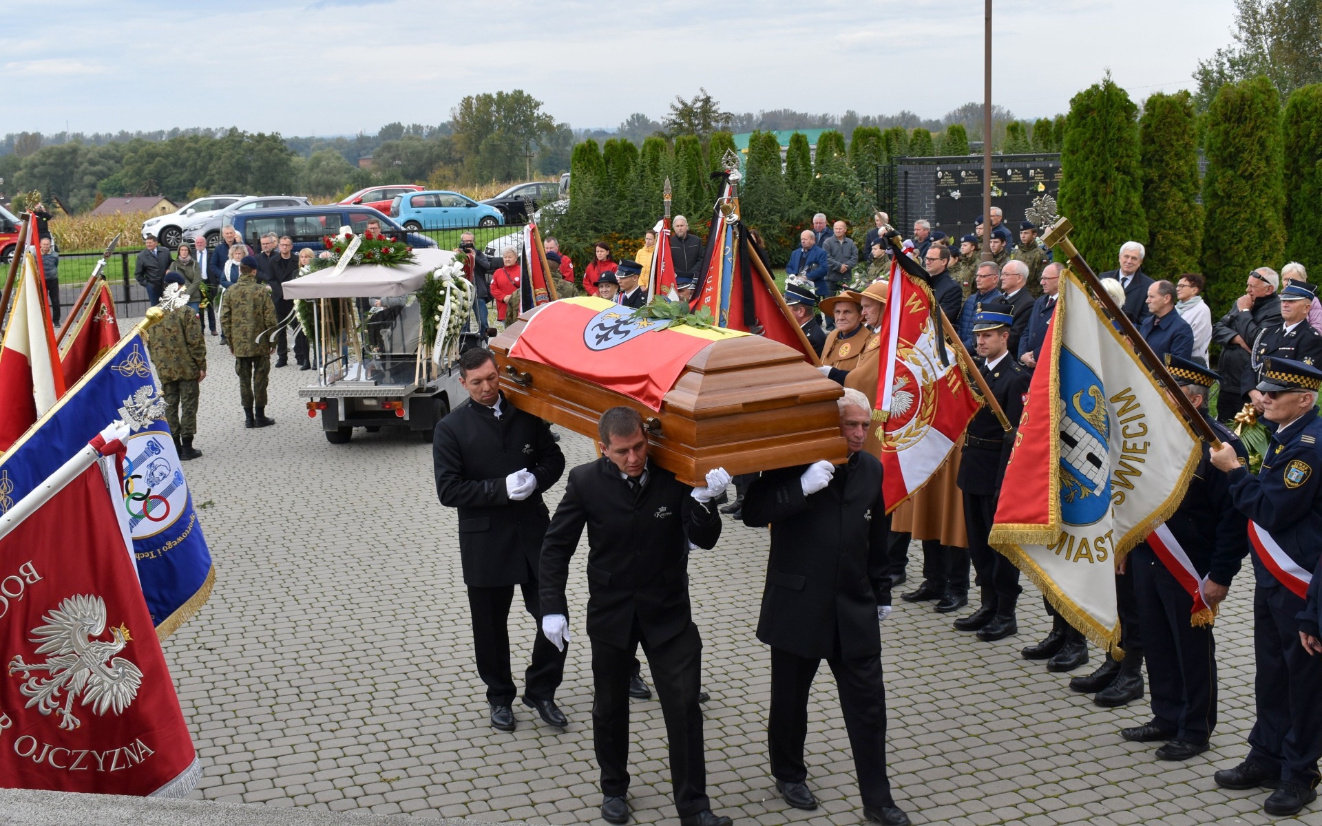 Ostatnie pożegnanie śp. Józefa Krawczyka, byłego starosty oświęcimskiego
