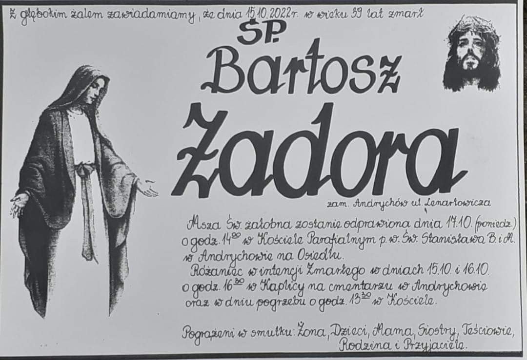 Zmarł Bartek Zadora