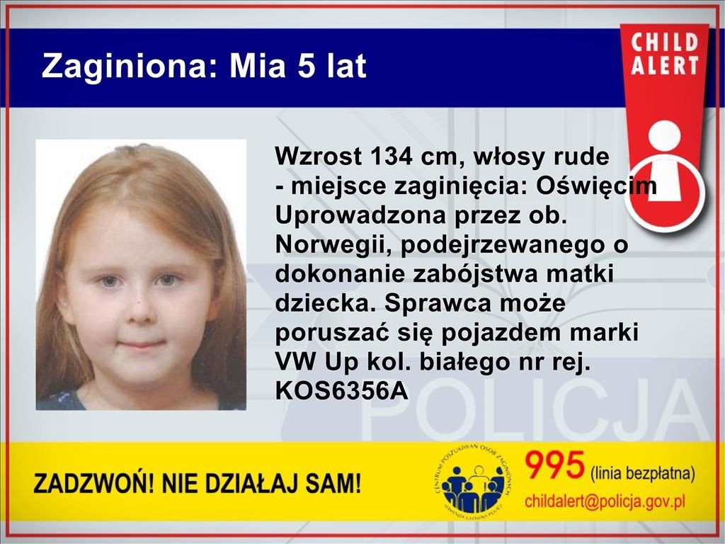 Child Alert. Poszukiwania 5 letniej Mia