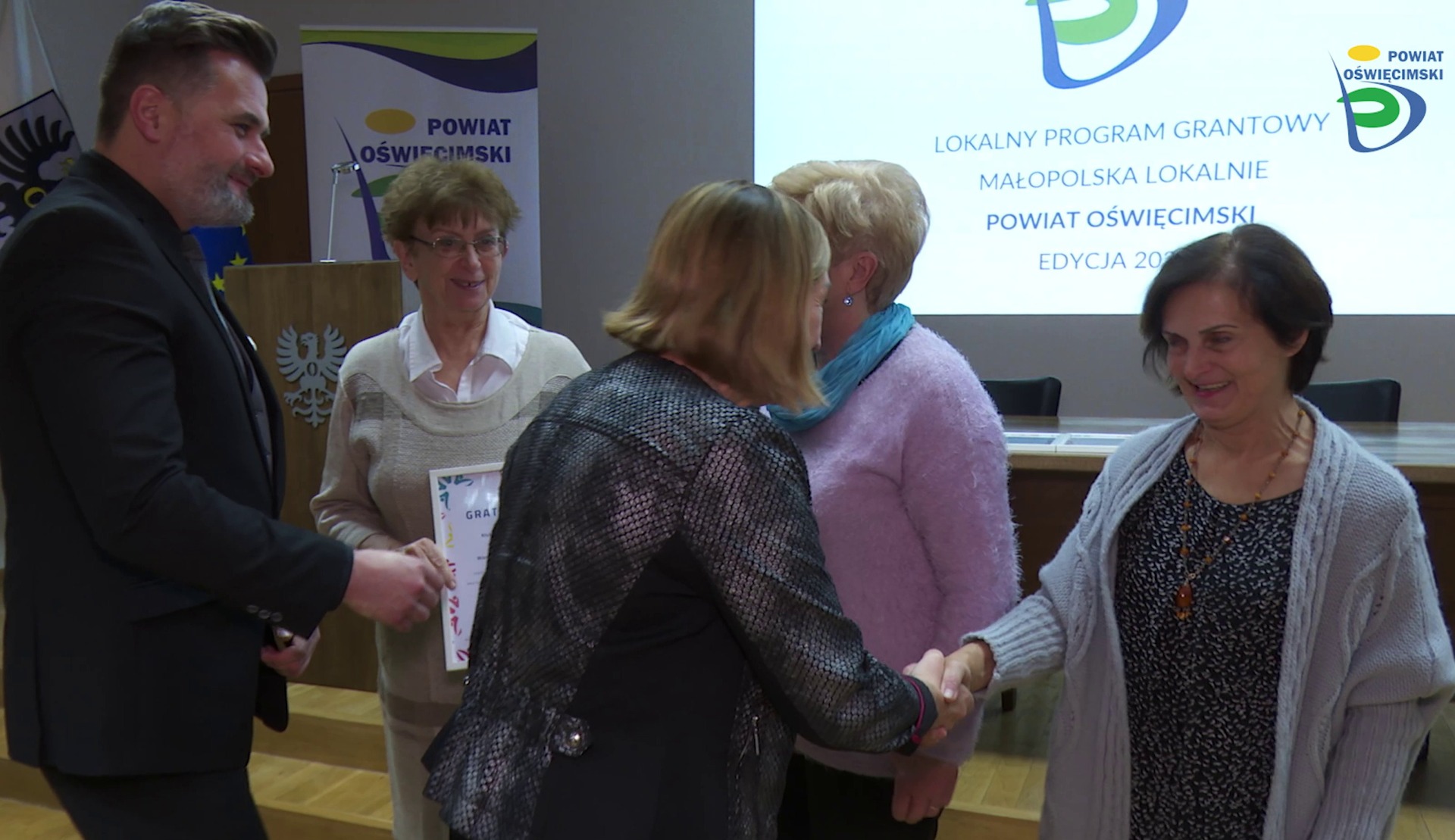 Podziękowania dla społeczników od władz Powiatu Oświęcimskiego (film)