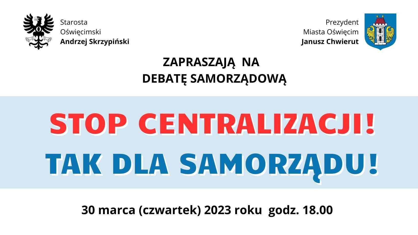 Zapraszamy na debatę o sytuacji samorządów