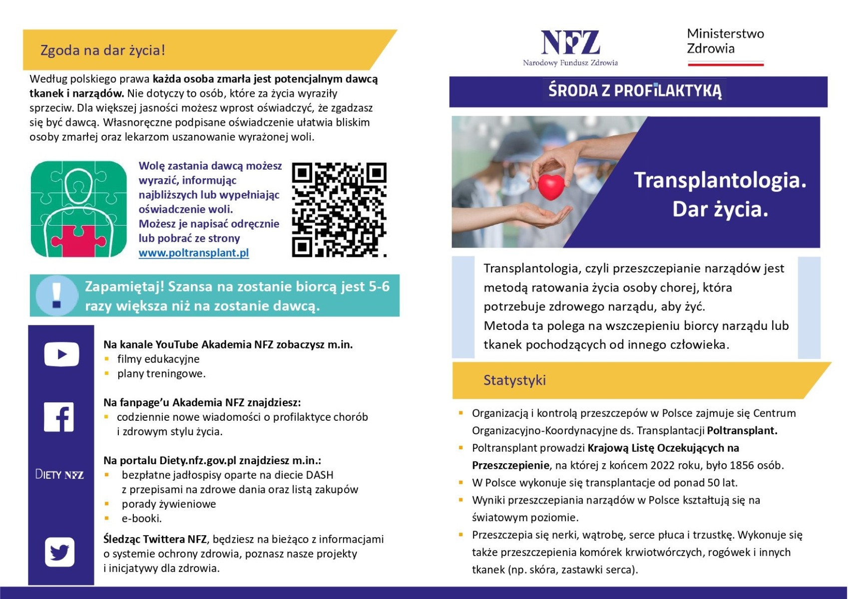 Transplantacja narządów jest metodą leczenia ratującą życie i zdrowie pacjentów