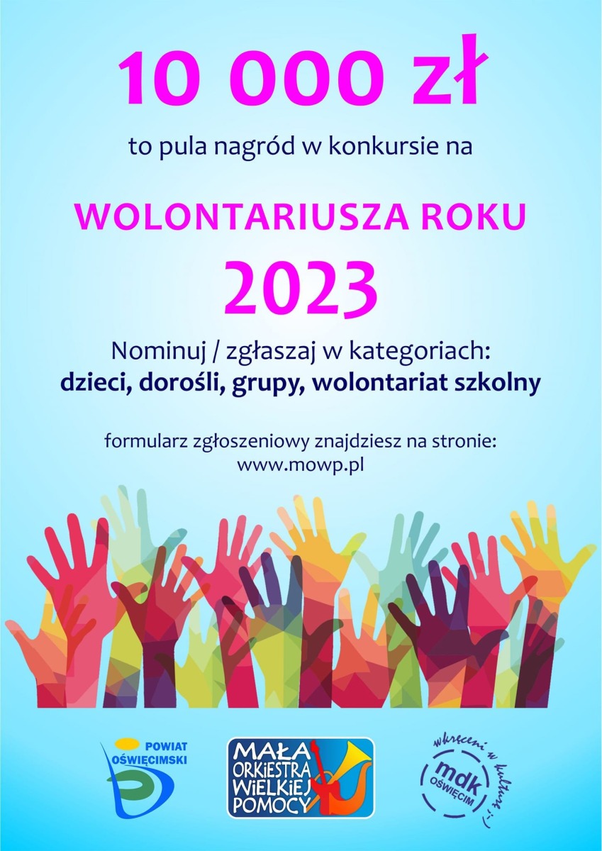 WOLONTARIUSZ ROKU 2023. Pora na zgłoszenie kandydatur