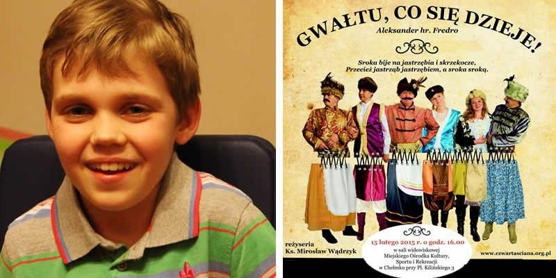 Chełmek - w niedzielę duża dawka humoru pomocą dla Miłosza