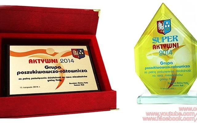 Kęty - statuetka "Superaktywni 2014" dla Grupy Poszukiwawczo-Ratowniczej